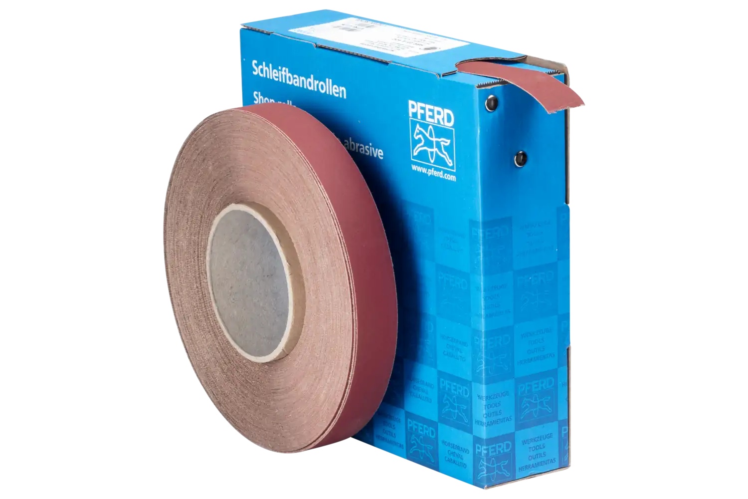 Picture of Pferd Shop Roll, Resin over Resin Heavy-Duty, 1" x 50 yards, 400 Grit, Aluminum oxide